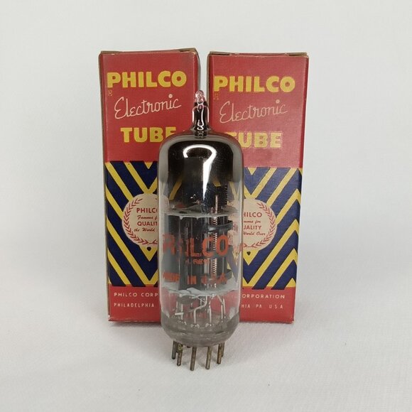 Mid Century Electronic Tube With Box Set Of 2 Philco Model 8EB8 NOS NIB 1950s - Picture 2 of 9